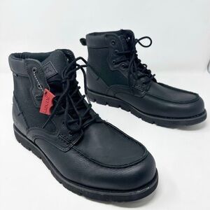 Levi's Black Moc-Toe Boots with Rugged Construction